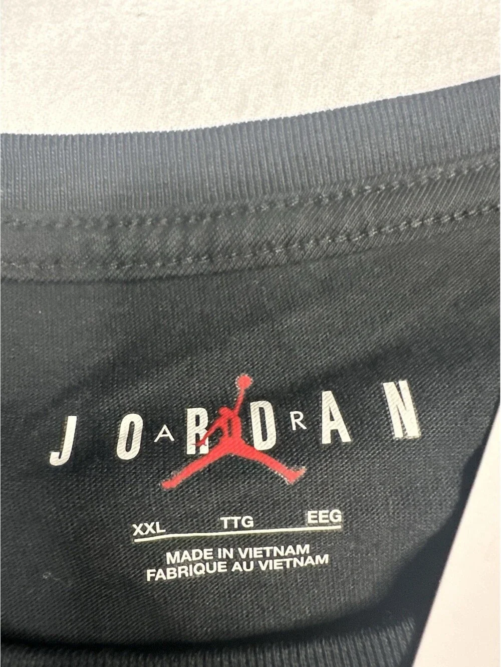 Jordan Shirt Mens Black White Embroidered Jumpman Logo Nike XXL